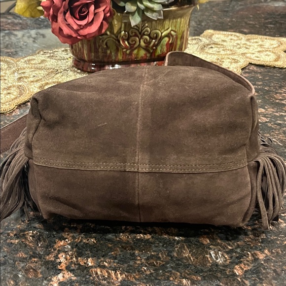 Haute Hippie Dark Brown Suede Fringe Shoulder Bag - Picture 16 of 17